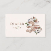 Neutral Boho Nursery Baby shower Luier Raffle Informatiekaartje (Voorkant)