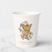 Neutral Boho Nursery Baby shower Papieren Bekers (Achterkant)
