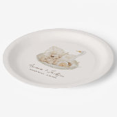 Neutral Boho Nursery Baby shower Papieren Bordje (Gekanteld)