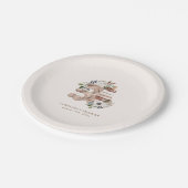 Neutral Boho Nursery Baby shower Papieren Bordje (Gekanteld)