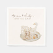 Neutral Boho Nursery Baby shower Servet (Voorkant)