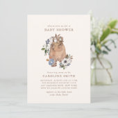 Neutral Boho Nursery Baby shower Uitnodiging (Staand voorkant)