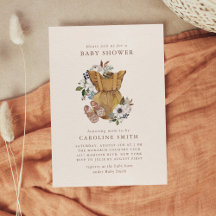 Neutral Boho Nursery Baby shower Uitnodiging