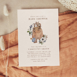 Neutral Boho Nursery Baby shower Uitnodiging