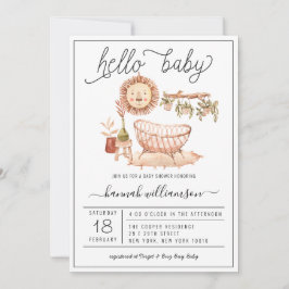 Neutral Boho Nursery | Uitnodiging tot Baby shower