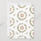 Neutral Boho Nursery | Uitnodiging tot Baby shower (Achterkant)