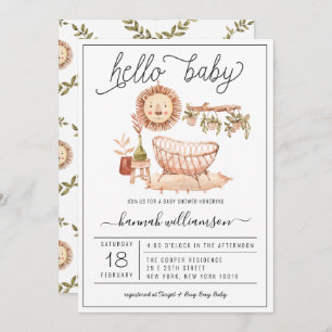 Neutral Boho Nursery   Uitnodiging tot Baby shower