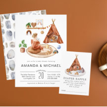 Neutral Boho Nursery | Uitnodiging tot Baby shower