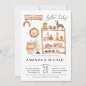 Neutral Boho Nursery | Uitnodiging tot Baby shower (Voorkant)