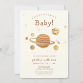 Neutral Boho Outer Space Solar System Baby Shower  Kaart (Voorkant)