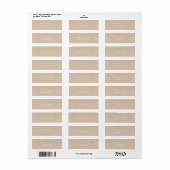 Neutral Boho Pampas Grass Adres Etiket (Full Sheet)