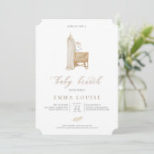 Neutral Boho Pampas Grass Kwekerij Baby Brunch Kaart (Staand voorkant)