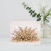 Neutral Boho Pampas Grass Wildflower Arrangement  Briefkaart (Staand voorkant)