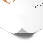 Neutral Boho Rainbow Floral Baby shower Welkom Poster (Hoek)