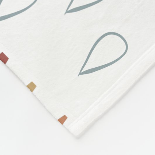 Neutral Boho Rainbow Milestone Fleece Deken (Hoek)