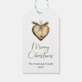 Neutral Boho Rustic Holiday Gift Tag Template Cadeaulabel (Achterkant)