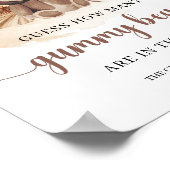 Neutral boho teddybeer Raad hoeveel gummy Beer Poster (Hoek)