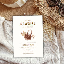 Neutral Boho Western Cactus Cowgirl Baby shower