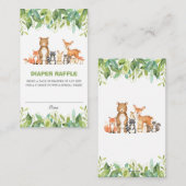 Neutral bosdieren groen luier rafel informatiekaartje (Voorkant / Achterkant)