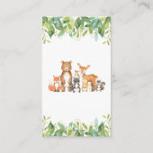 Neutral bosdieren groen luier rafel informatiekaartje (Achterkant)