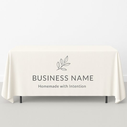 Neutral Botanical Logo Display Minimalist  Tafelkleed