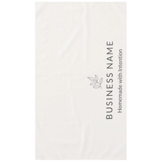 Neutral Botanical Logo Display Minimalist  Tafelkleed (Voorkant)