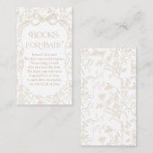 Neutral Bow Baby Shower Book  Informatiekaartje (Voorkant / Achterkant)