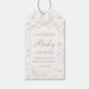 Neutral Bow Baby shower Gift Label Cadeaulabel