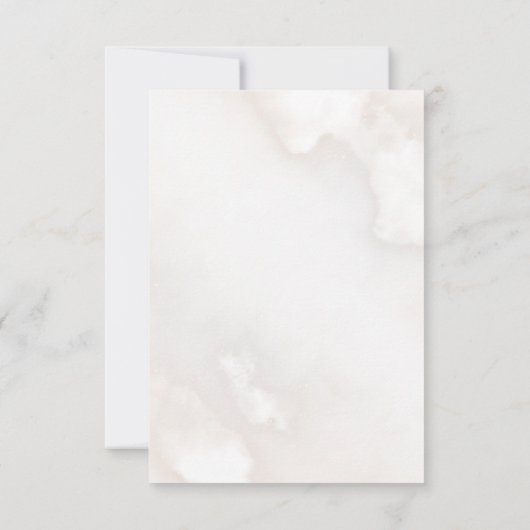 Neutral Bow Cloud Nine Baby shower Bedankkaart (Achterkant)