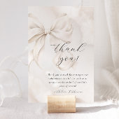 Neutral Bow Cloud Nine Baby shower Bedankkaart