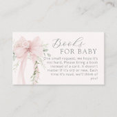 Neutral Bow Greenery Books for baby Informatiekaartje (Voorkant)