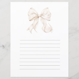 Neutral Bow Stationery Note-Kaart