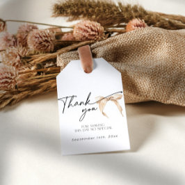 Neutral Bow Tying the Knot Vrijgezellenfeest Bedan Cadeaulabel