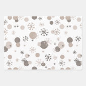 Neutral Brown Beige Boho Winter Kerstmis Inpakpapier Vel (Voorkant 3)