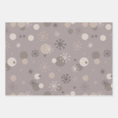 Neutral Brown Beige Boho Winter Kerstmis Inpakpapier Vel (Voorkant)