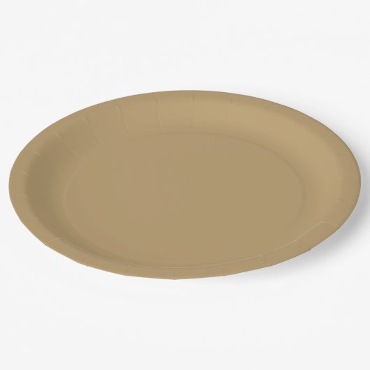 Neutral Brown Paper Plate Papieren Bordje (Gekanteld)