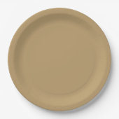 Neutral Brown Paper Plate Papieren Bordje (Voorkant)