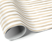 Neutral Brown Stripe Baby Gift Wrap Cadeaupapier (Rol Hoek)