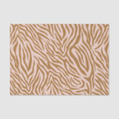 Neutral Brown Zebra Animal Stripe Decoupage Tissuepapier (Voorkant)