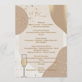 Neutral Brunch Menu Card – Minimalist Beige Kaart