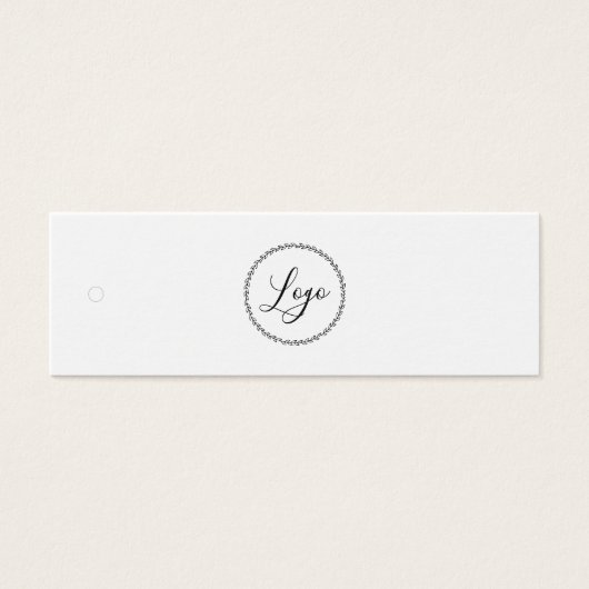 Neutral Business Clothing Logo Label Hang Label Mini Visitekaartjes (Voorkant)