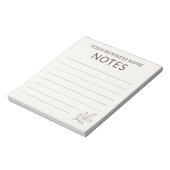 Neutral Business Minimalist Simple Botanical Notitieblok (Linkerzijde)
