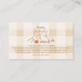 Neutral Camping Baby shower Boeken voor Baby Informatiekaartje (Voorkant)