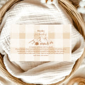 Neutral Camping Baby shower Boeken voor Baby Informatiekaartje