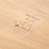 Neutral Camping Baby shower Invitation Acryl Uitnodigingen (Laagn)
