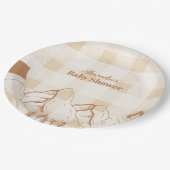 Neutral Camping Baby shower Papieren Bordje (Gekanteld)