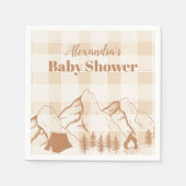 Neutral Camping Baby shower Servet (Voorkant)