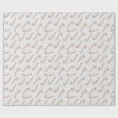 Neutral Candy Cane Christmas Wrapping Paper Cadeaupapier (Vlak)