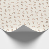 Neutral Candy Cane Stick Boho Christmas Minimalist Cadeaupapier (Hoek)