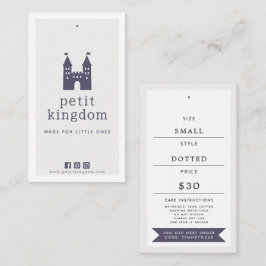 Neutral Castle Pre-Made Logo Kids Clothing Hang Ta Visitekaartje